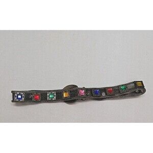 Vintage Women's Sand Castle USA Silver Metal Mesh Rhinestone Belt RARE **READ**